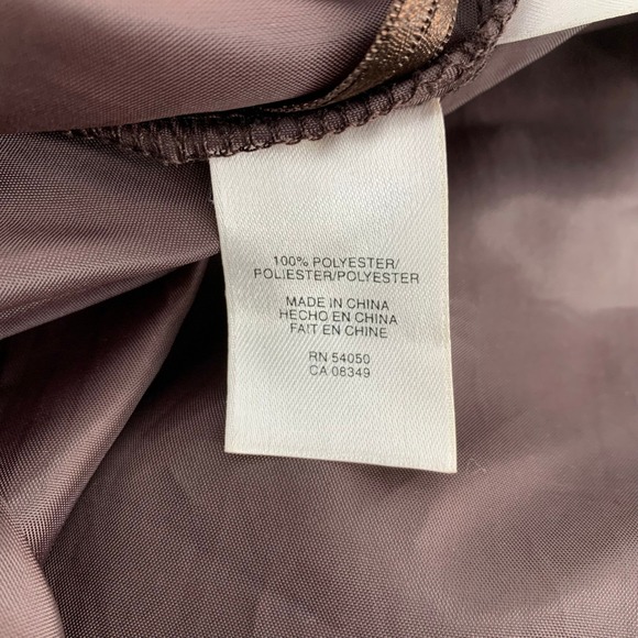 Boho Brown Abstract Maxi Dress Lined Sleeveless Crinkle Fit & Flare Plus Size 16 - Picture 10 of 14